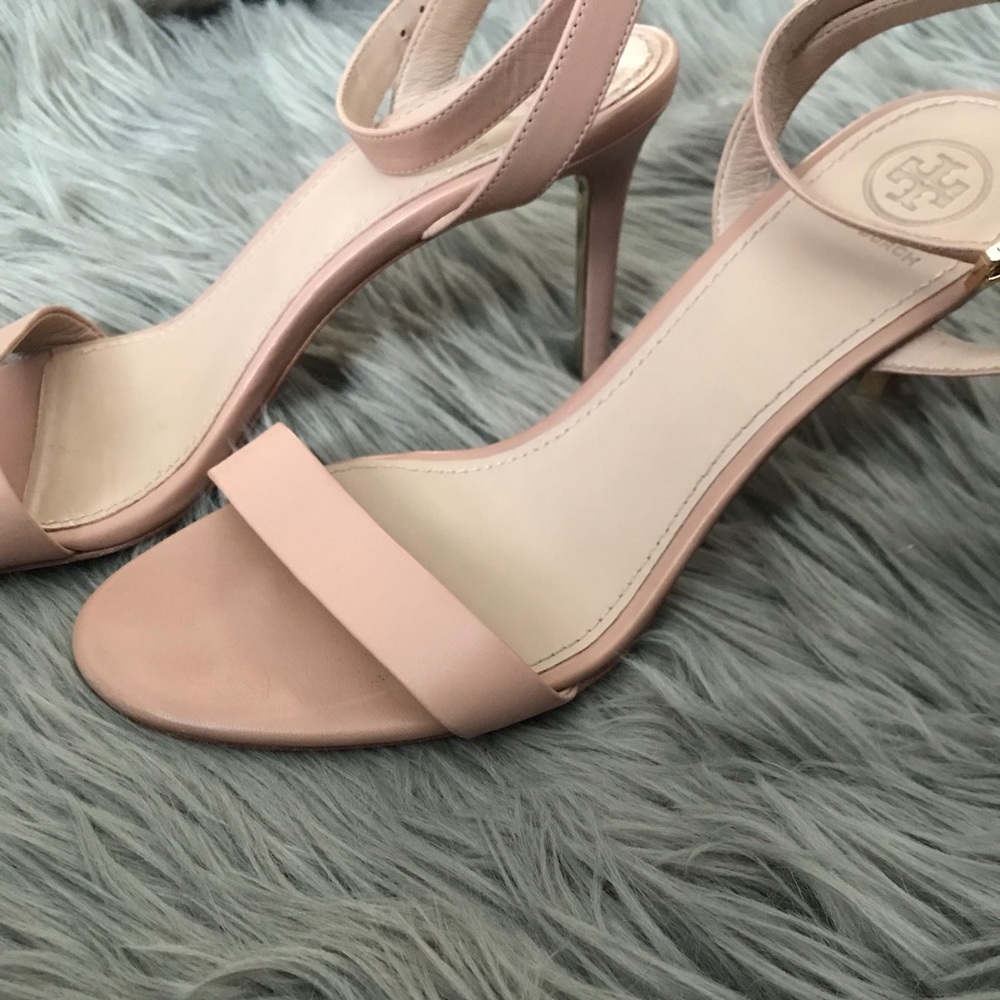 Used once nude strap Tory burch heels 7.5!
